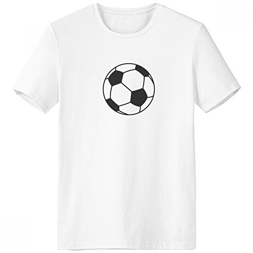 T-shirt football sport blanc pour homme en taille XXXL avec motif dessin de ligne au ras du cou