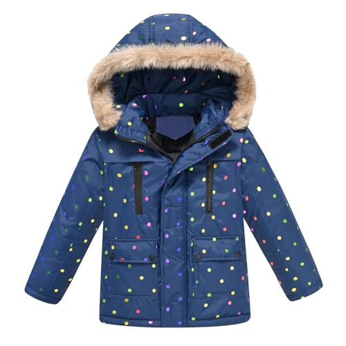 Blouson garçon fille manteau fourrure enfant chaud et veste d'hiver matelassée