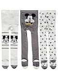 United Labels Disney Mickey Mouse Baby Strumpfhose für Jungen und Mädchen - Babystrumpfhose Babykleidung Grau/Weiß (3er Pack) (DE/NL/SE/PL, Numerisch, 86, 92)
