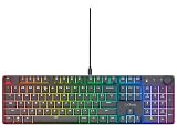 Trust Gaming GXT 866 Torix klawiatura mechaniczna, niemiecki układ QWERTZ, przełączniki Huano, płaskie klawisze, oświetlenie RGB, Anti-Ghosting N-Key, Rollover USB, programowalna klawiatura gamingowa,