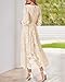 BTFBM Wedding Guest Dresses for Women Fall Fashion 2025 Casual Long Sleeve Floral Maxi Boho Homecoming Dress(Apricot,X-Large)