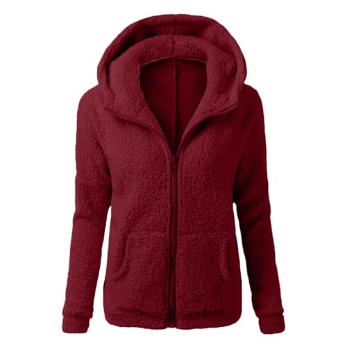Vetement Femme Hiver Veste Polaire à Capuche Zippé à Manche Longue Pull Avce Poche Manteau Chic Et Elegant Chaud Sweat Pas Cher Hoodie, Polaire Veste Femme,...