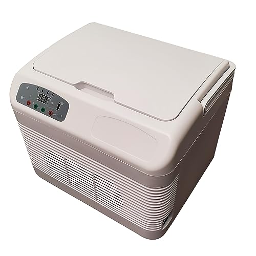 Microyn Portable Refrigerator with Handle, Portable Thermoelectric Cooler, Warmer with Digital Temperature Control, AC and DC Power Plugs for Car, Home, Office, Scientific Lab, 12L