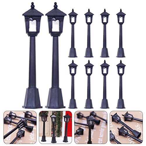 Toyvian 10 Pcs Pequenas Lâmpadas De Rua Lâmpada De Lanterna De Trem Lâmpada De Fada Em Miniatura Da
