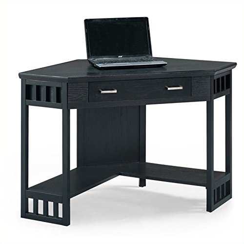 Image of Leick Home Reid Corner Desk, 48 inch, Black