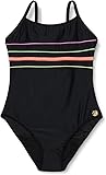Haute pression Mädchen C01 T14a Menstruationskoli, Leichter/mittlerer Fluss Badeanzug, Schwarz, 14-16 Jahre
