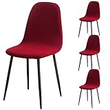 silla eames tela 🍀【Ocasiones aplicables】Esta funda para silla se puede utilizar ampliamente en el comedor, sala de estar, dormitorio, cocina, oficina, zona de reuniones, hotel, bodas, banquetes, ceremonias y fiestas, muy a juego para cualquier ocasión. Alto rendimiento decorativo.