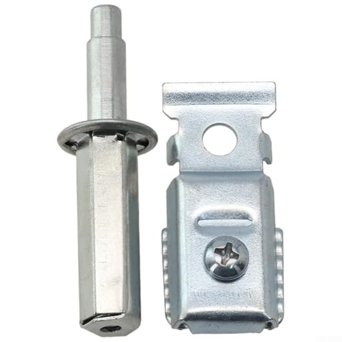 Kit de Herrajes para Puertas Bi-Fold con 2 Piezas Brackets Superior e Inferior para Puertas de Clóset de 1 a 1-3/8 Pulgadas de Grosor hasta 50lbs Acero Nylon Blanco y Plata miniatura 1