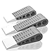 RockStar Concepts Door Stopper Rubber Stop Floor Wedge Holder Doorstop | Premium Quality Heavy Duty Non Slip All Surface Decorative Security Doorstopper | New Larger Taller Stops (3 Pack - Gray)