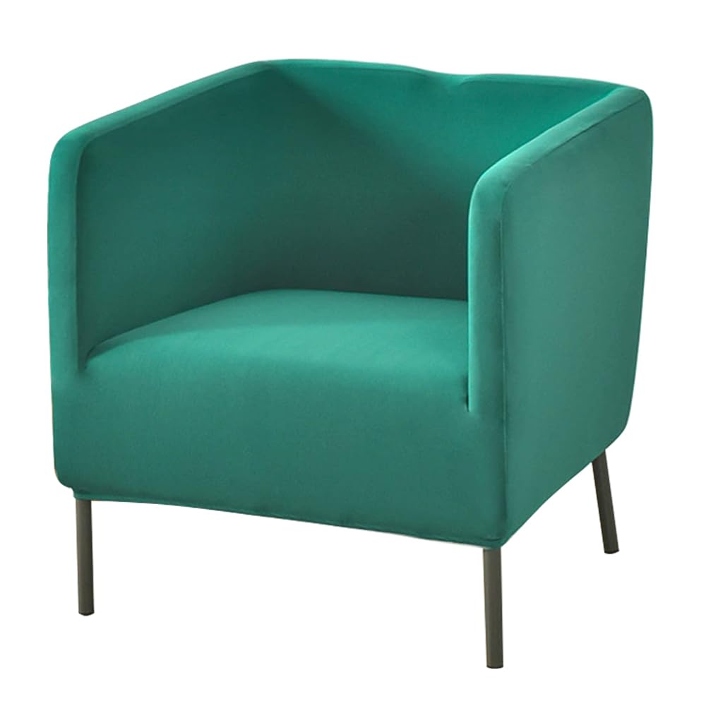 Housse de chaise élastique 1 place revêtement amovible extensible bleu protection fauteuil
