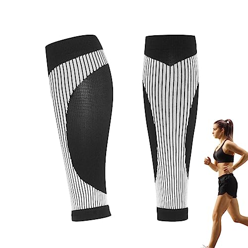 Kasmole Compression sans Pied - Chaussettes sans Pied à Manches Compression - Manchon Mollet Respirant Absorbant la Sueur pour Le Fitness, Le Tennis