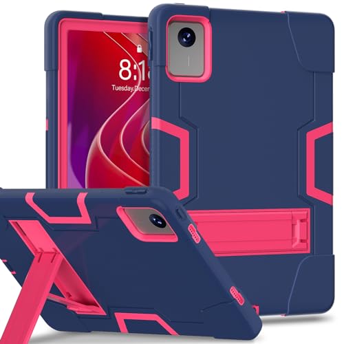 Coque Lenovo Tab M11 robuste béquille intégrée bleu marine rose