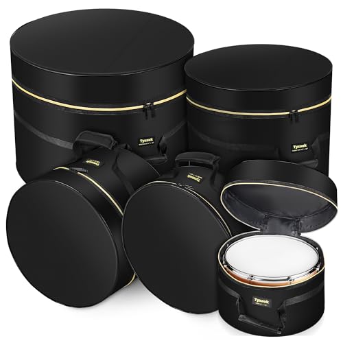 5-Piece Drum Case Set for 22" Kick, Toms, Snare