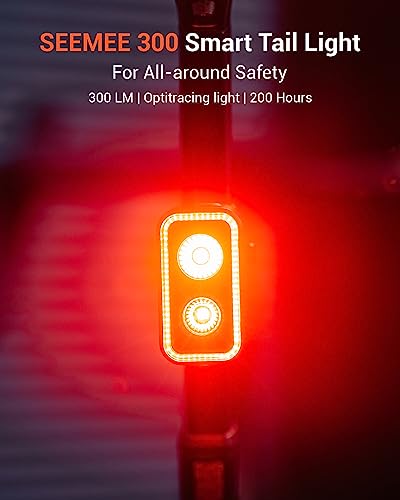 Magicshine Seemee 300 Bike Taillight,300 Lumen Bike Tail Light,5 Night & Daytime Modes,Smart Brake Sensor Ipx6 Waterproof Usb-C Rechargeable Rear Bike Light For Night Riding thumb #1