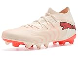 Puma Future 9 Match Soccer Stollen für festen und künstlichen Boden für Damen, Sugared Almond/PUMA White/Ultra Red/PUMA Black, 6