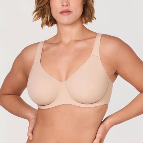 Image of DELIMIRA Women's Inbarely Plus Full Coverage Bra Plus Size Underwire Unlined Seamless Bras