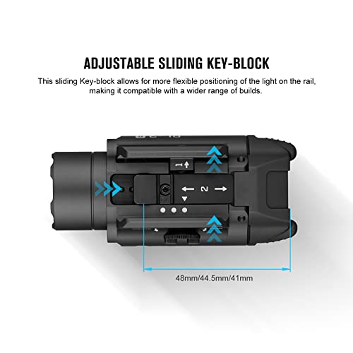 Olight Pl-3R Valkyrie Rechargeable Tactical Light, 1500 Lumens Rail-Mounted Weaponlight, Led Flashlight With Built-In Battery, Rail Locating Keys For 1913 Picatinny, Gl Style, Black #TOP3