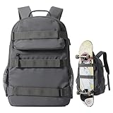 Skateboard Backpack, Large Skateboard Bag for Men and Women Laptop Bag with USB Port, for Skateboarding...