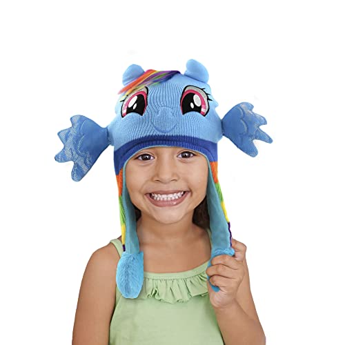 My Little Pony Winter Hat – Floppy Ear Hat with Moving Wings for Kids – Fun Jumping Wings with Ear Flaps That Move – Warm Fleece & Sherpa Lining for Kids 4-72