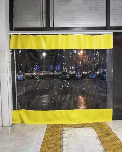 Rideau de séparation de garage en PVC isolé avec rail coulissant étanche 4x4m - 2