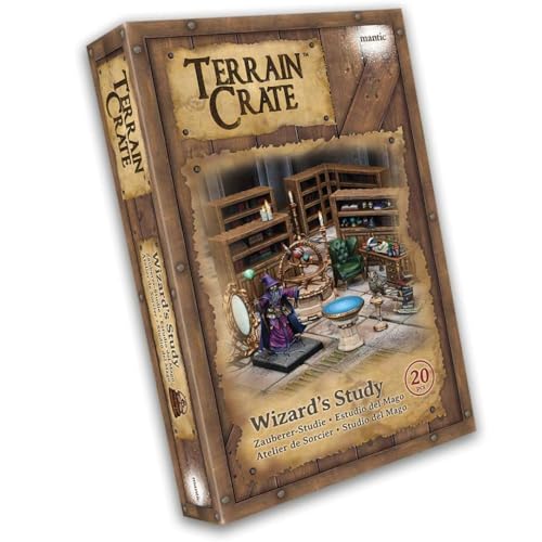 Set completo del terreno di studio di Wizard: migliora i tuoi giochi di ruolo da tavolo con 20 pezzi di terreno finemente dettagliati, perfetti per Dungeons & Dragons (DnD), 5e, Kings of War, Pathfinder e altri giochi in scala da 28 mm a 32 mm.