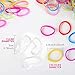YGDZ 4000pcs Elastic Hair Bands, Clear Hair Elastics Small Mini Girls Rubber Bands Baby Kids Toddlers Hair Ties(2000pcs Clear + 2000pcs Colorful)