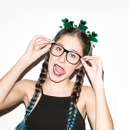 Bandeau feuille vert confortable qui ne serre pas pour coiffure Saint-Patrick - 6