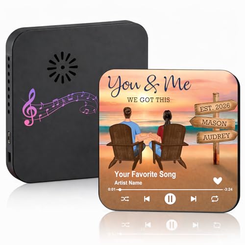 Imán decorativo de música personalizado para pareja