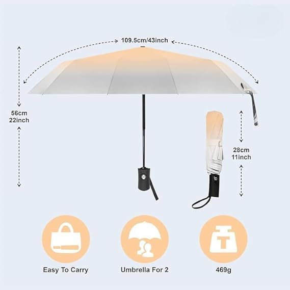 Image of TEKCOOL Umbrella, UV Big Size Umbrella for Sun Protection Rain Windproof Strong Large 3 Fold for Men Women Kids Boys Girls Perfect & Stylish Windproof & Compact?
