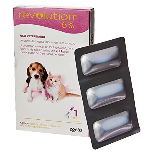 Revolution Zoetis para Cães Filhotes de até 2,5kg 1 unidade - 1 bisnaga
