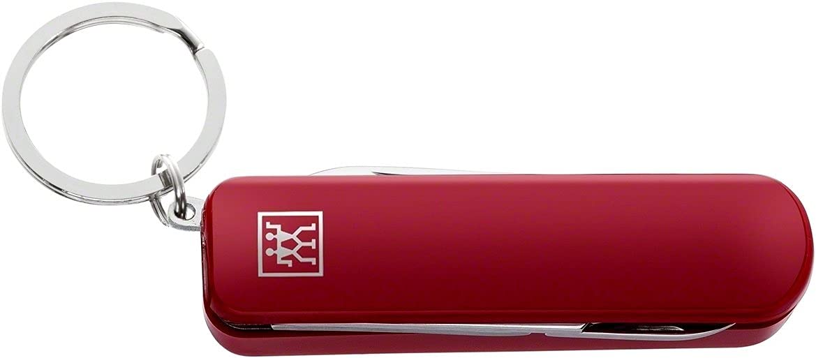 ZWILLING Klasyczny Inox 24-Czesciowy Manicure Pedicure Multi-Tool, 90 mm Dlugosc, Czerwony