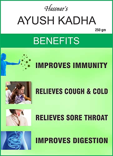 Hassnar Health and Pesonal Care Ayush Kadha | Ayush Kwath | Herbal Tea Powder 250 gm | Natural Immunity Booster For Adults | Immunity Drink for Kids, Men, Women