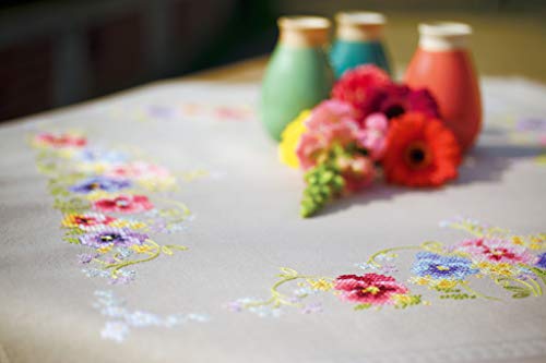 Nappe imprimé violettes nappe de table fleurie de style campagne - 3