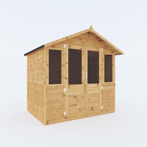 WALTONS 7 x 5 Summerhouse | Apex Roof | Shiplap Tongue and Groove | Wooden Garden Room Summerhouse |...