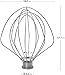 KITCHPOWERR KN256WW 6-Wire Whip Attachment for KitchenAid 6 Quart Bowl-Lift Stand Mixer Accessory Replacement, Egg Cream Stirrer, Cakes Mayonnaise Stainless Steel Whisk