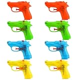 SULOLI Water Guns for Kids, 8 Pack Small Squirt Water Guns Plastic Blasters for Swimming Pool Beach Outdoor Water Fighting Toys