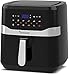 TurboTronic / digitale Heißluftfritteuse XXL / 7,5L / schwarz / 1800W, 12 Programme, digitale Heißluft-Fritteuse, Airfryer, Fritteuse ohne Fett