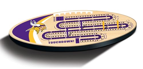 Masterpieces Officially Licensed NFL Minnesota Vikings Wooden Cribbage Game for Adults by Masterpieces - Used condition - US$16.55