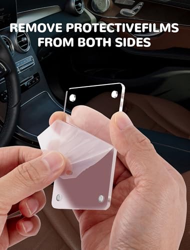 4 Pack Car Picture Holder, Clear Acrylic Magnetic Car Photo Holder, Horizontal & Vertical Photo Car Visor Photo Clip, Personalized Car Picture Frame, Suitable for Adding Family, Personal or Pets Photos - Image 3