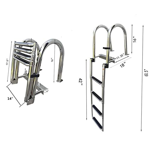 Escalera Metálica Telescópica para Piscina 4 Escalones miniatura 2