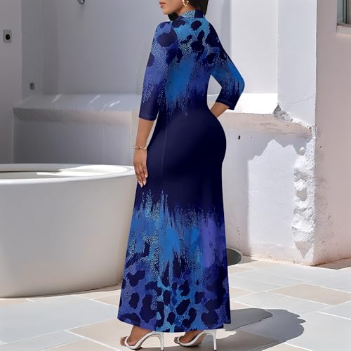 Image of PinkPatty Women's Modest Bodycon Maxi Dress 3 /4 Sleeve Semi Formal Outfits