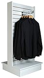 Econoco White Merchandiser for Shelves and Baskets - 2-Way Slatwall Merchandiser, For Heavy Duty Shelves, 25.5