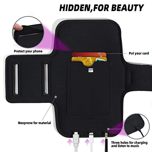 Stykontin Sweatproof Running Outdoor Sport Armband ；Outdoor Sports Multifunctional Armband, Compatible With Iphone 11 Pro Max 11 Xs Xr 8, Galaxy S20 S10 S9 Plus For Men & Women (Black) #TOP2