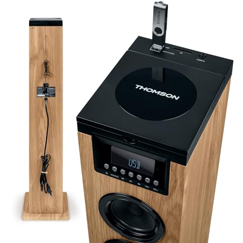 Tour de son Thomson DS122CD Multimedia Bluetooth Lecteur CD télécommande AUX IN RADIO FM Bois+Clé USB 32G - vue 4