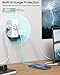 Mifaso 3-Sided Multi Plug Power Strip, Wall Extender with Shelf, Night Light & Surge Protector, USB Wall Charger with 5 AC Wide Space Outlets and 3 USB & 1 C Port, White