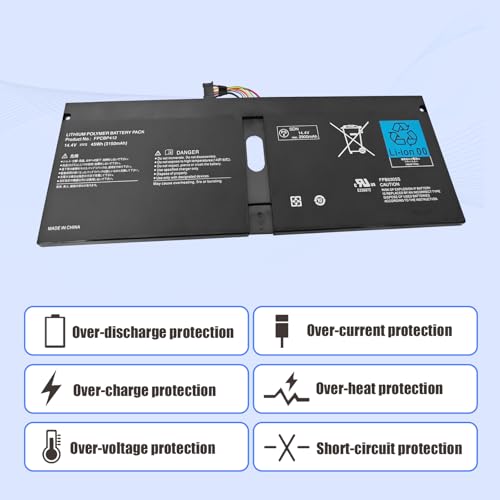 14.4V 3150mAh FPCBP412 FPB0305S Batteries d'ordinateur Portable pour Fujitsu Lifebook U904 VFY U9040M75A1DE U9040MXPA1DE U9040M0020TR U9040MXPB1DE U9040MXPC1DE U9040MXPR1DE Series – vue 2