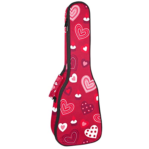 Housse étanche pour ukulélé ténor sac à dos antichoc motif cœur