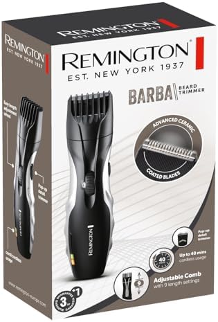 Remington Barba Beard Trimmer (Advanced Ceramic Blades, Pop-up Detail Trimmer, ...