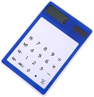 NUOBESTY Calculadora De Tela De Azul Calculadora Portátil Calculadora Transparente Calculadora De Computador Imprimível Mini Calculadora
