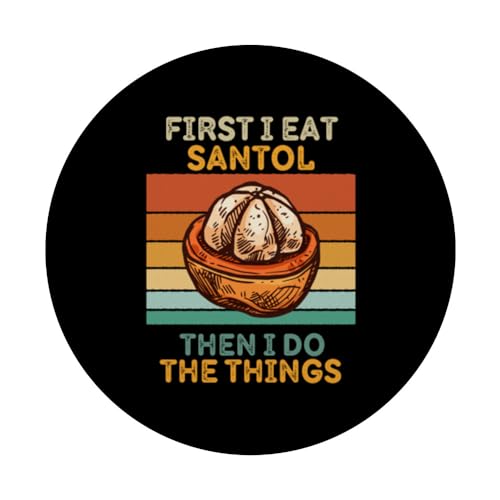 Primero como santol y luego hago las cosas de la fruta vintage de santol PopSockets PopGrip Intercambiable